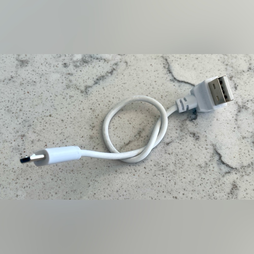 Short White USB Charging Cable